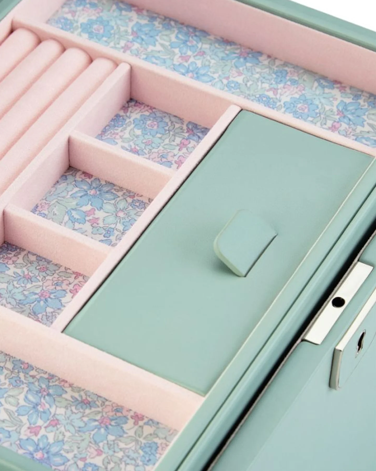 WOLF x Liberty Large Jewellery Box - Sage - Image 5