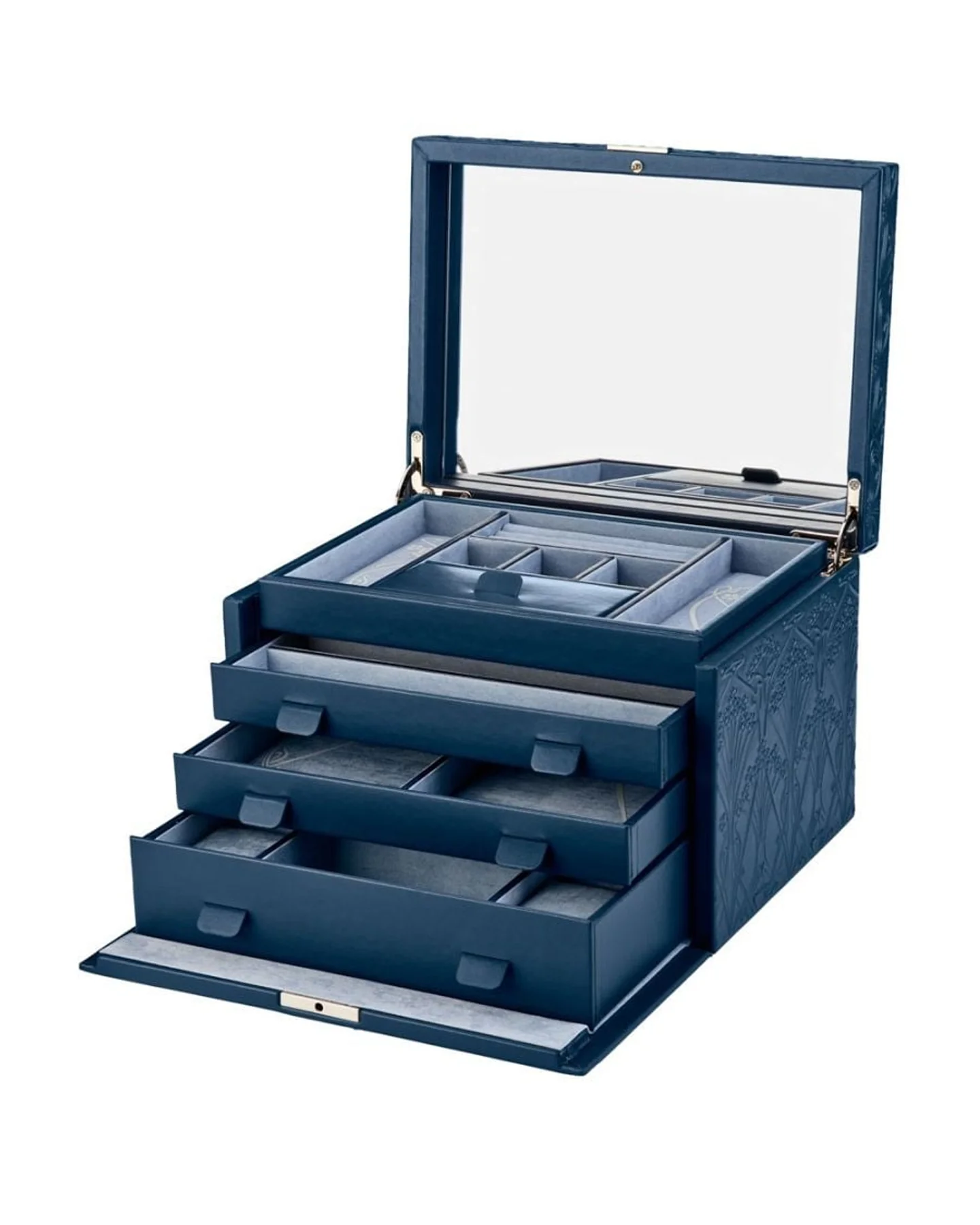 WOLF x Liberty Large Jewellery Box - Navy - Image 2