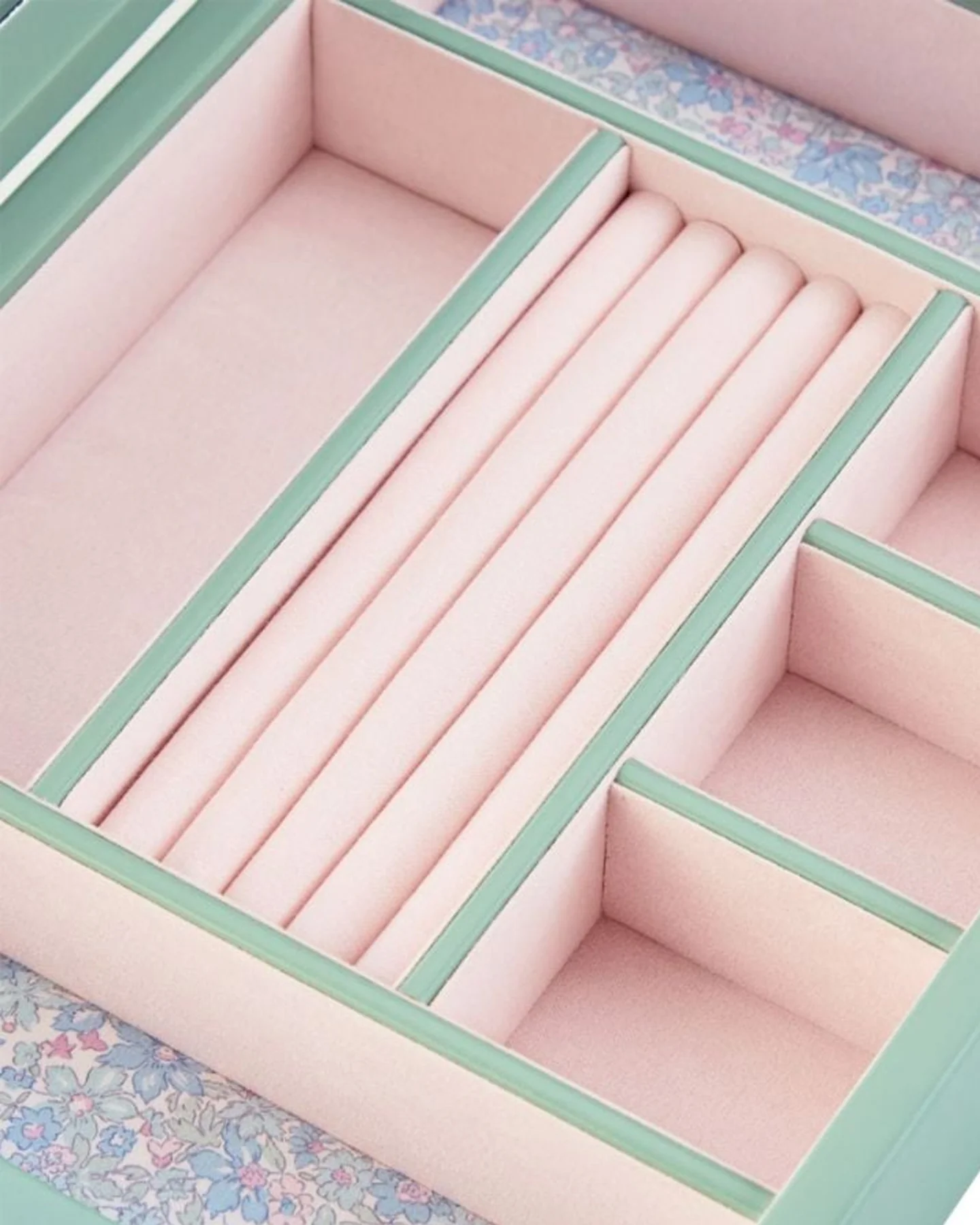 WOLF x Liberty Medium Jewellery Box - Sage - Image 3