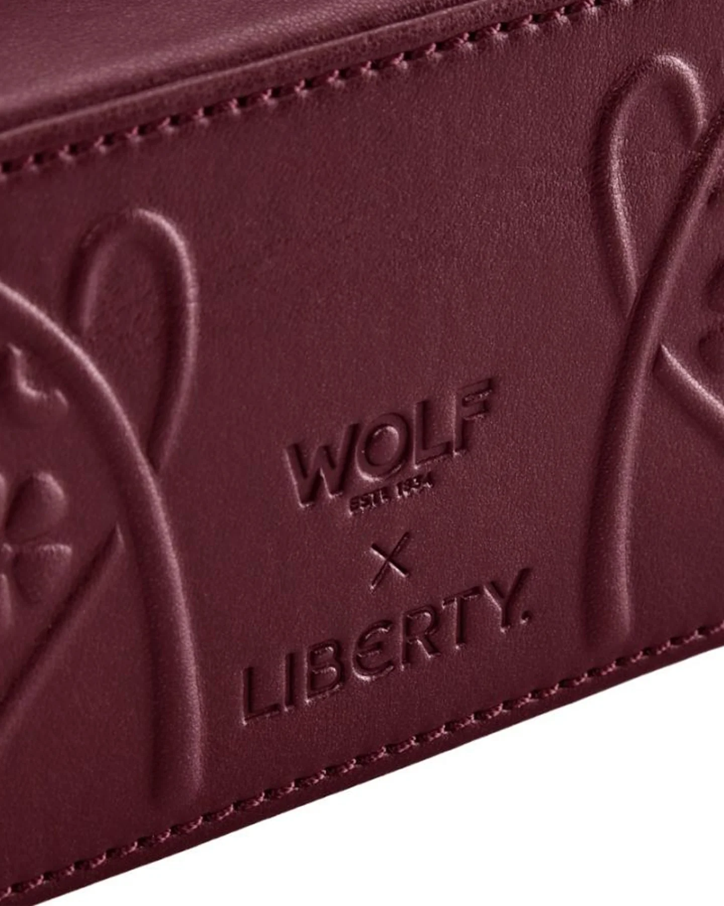 WOLF x Liberty Medium Zip Case - Burgundy - Image 6