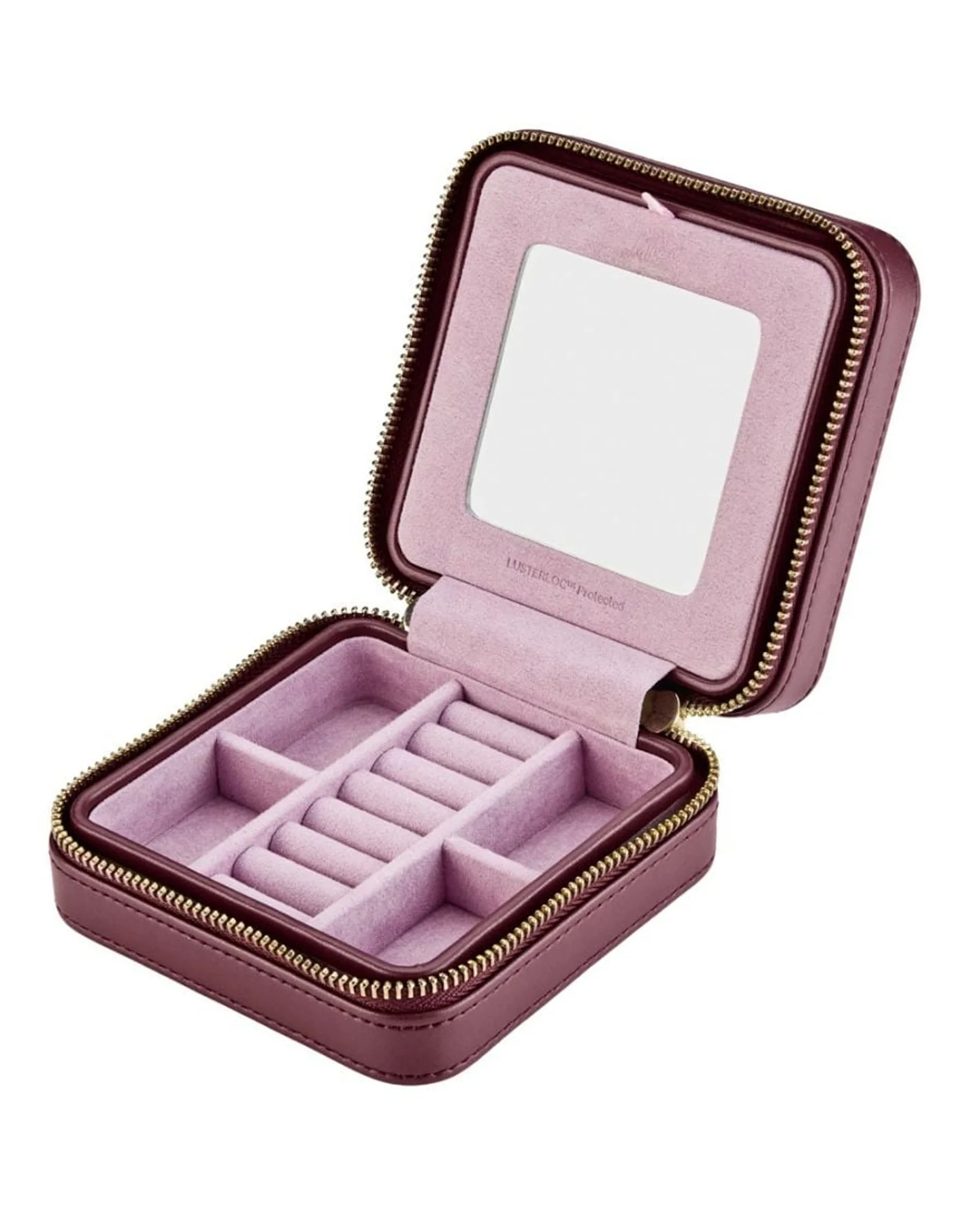 WOLF x Liberty Small Travel Zip Case - Burgundy - Image 2