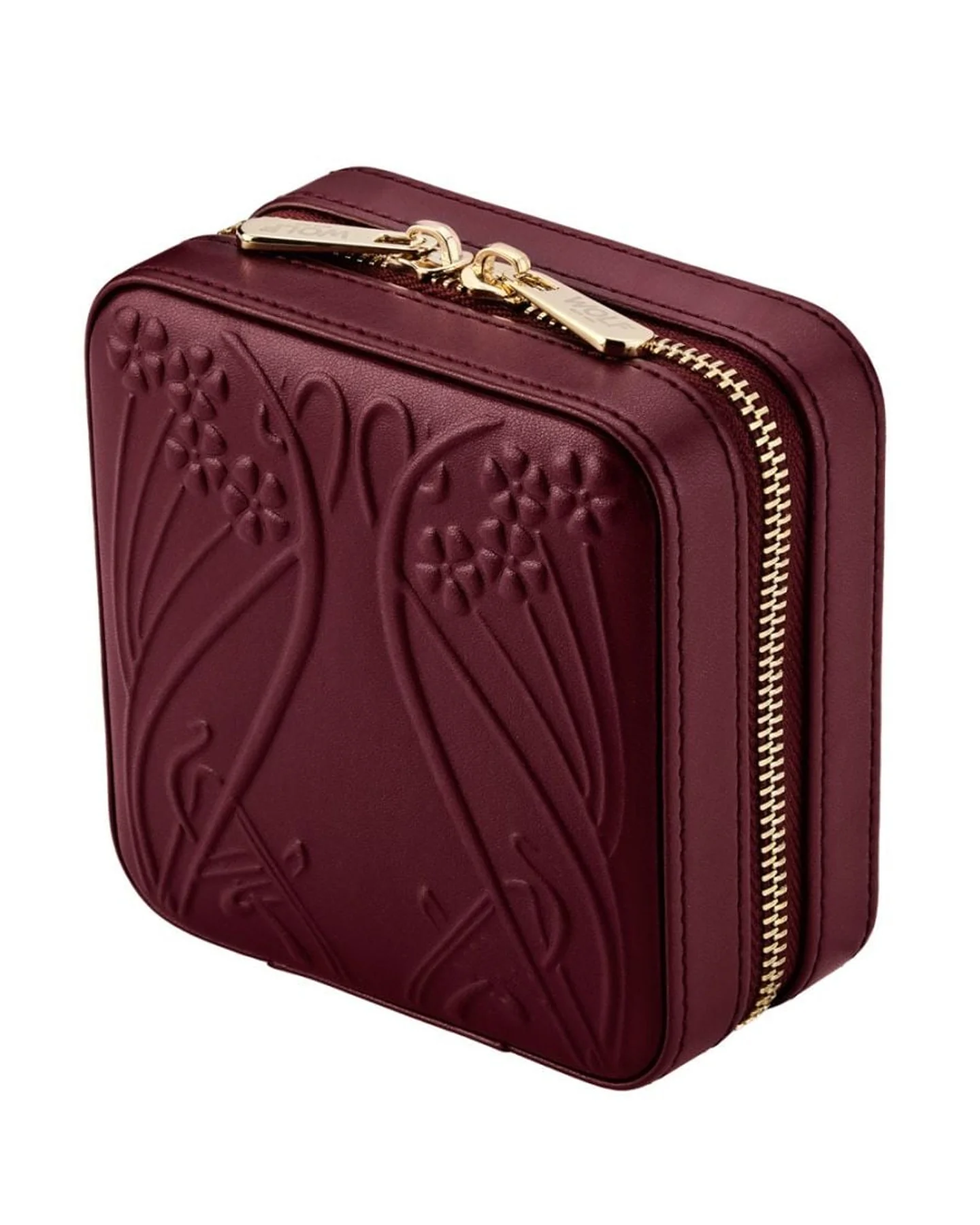 WOLF x Liberty Small Travel Zip Case - Burgundy - Image 3