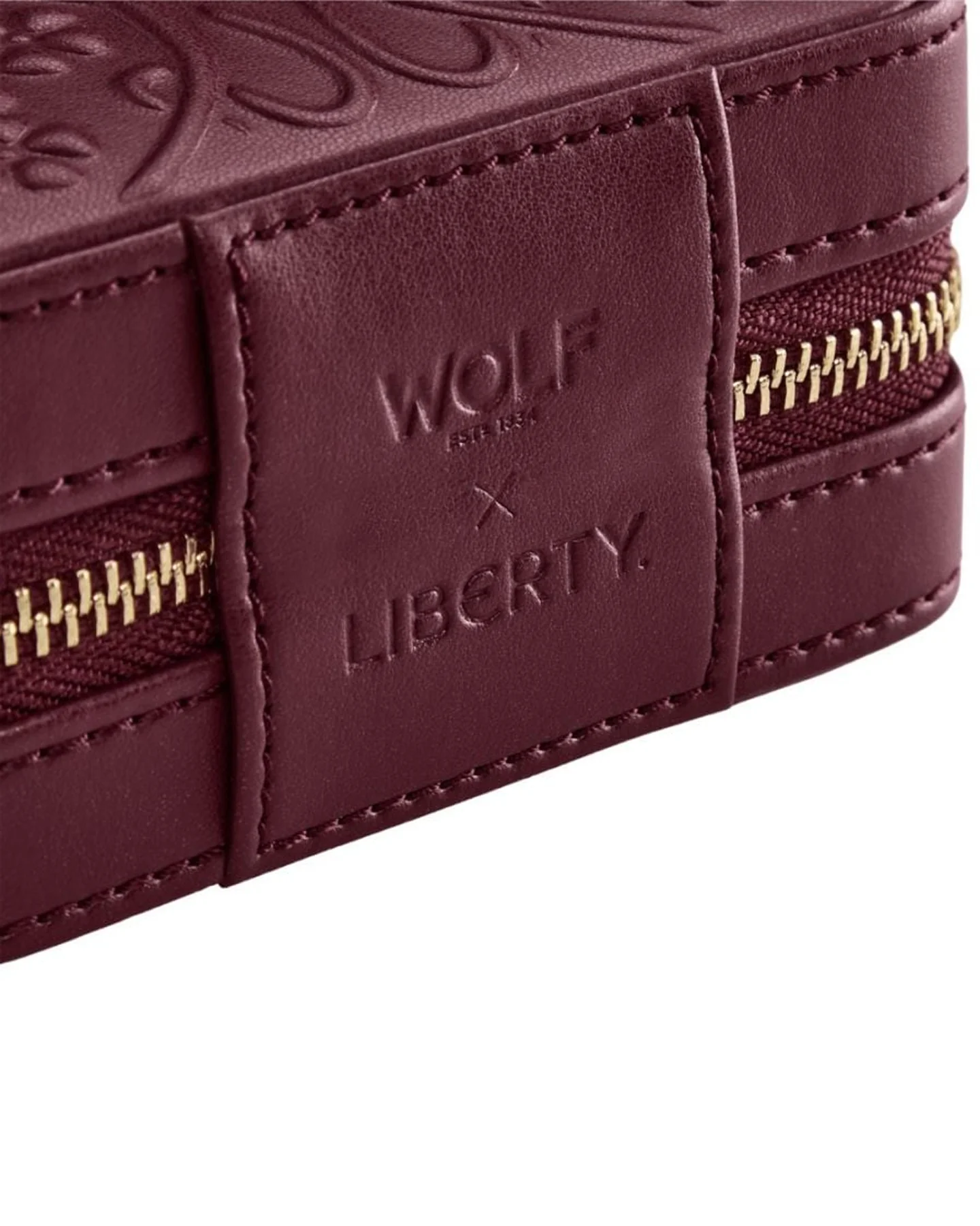 WOLF x Liberty Small Travel Zip Case - Burgundy - Image 6