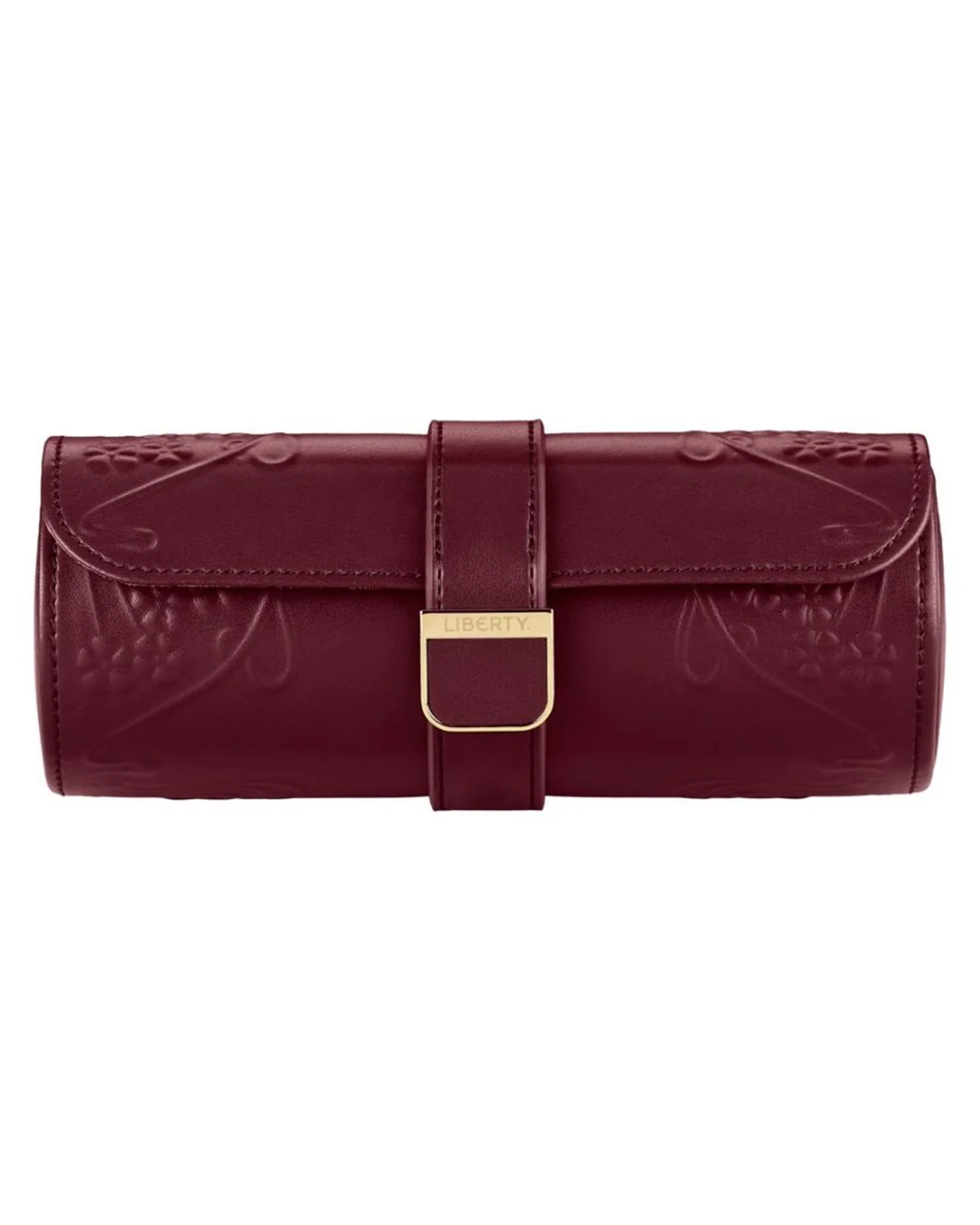 WOLF x Liberty Triple Watch Roll - Burgundy
