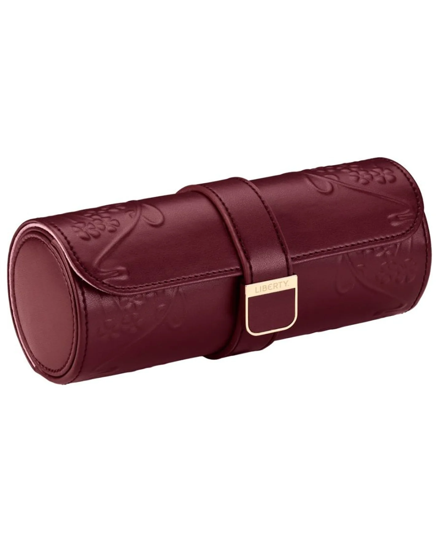 WOLF x Liberty Triple Watch Roll - Burgundy - Image 3