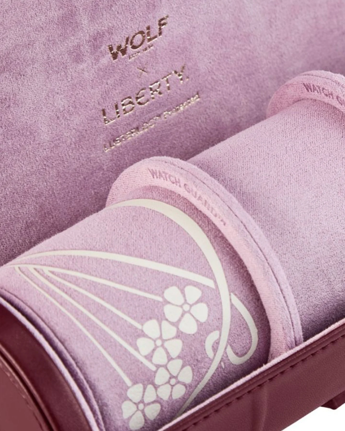 WOLF x Liberty Triple Watch Roll - Burgundy - Image 6