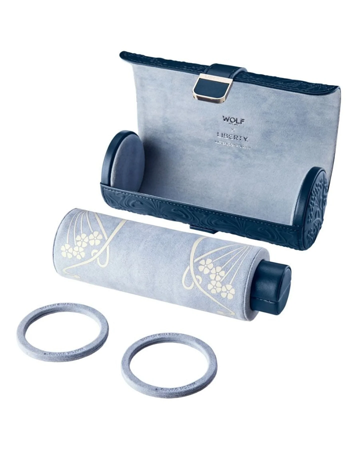 WOLF x Liberty Triple Watch Roll - Navy - Image 4